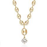 Coffee Bean Nose Necklace Earrings Set