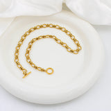 USENSET Stainless Steel Link Chain Necklace & Bracelet Set