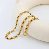 USENSET Stainless Steel Link Chain Necklace & Bracelet Set