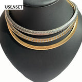 Women Choker Stainless Steel Necklace Gold/Silver Snake Chain