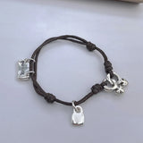 925 Silver Hat Logo Bracelet