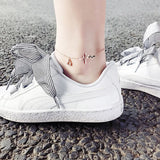 Heartbeat Anklet Adjustable Foot Jewelry Bracelet