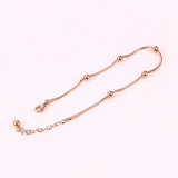 Stainless Steel Snake Chain Beads Anklets For Women Foot Bracelet Anklet