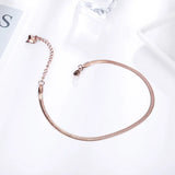 Stainless Steel Snake Chain Beads Anklets For Women Foot Bracelet Anklet