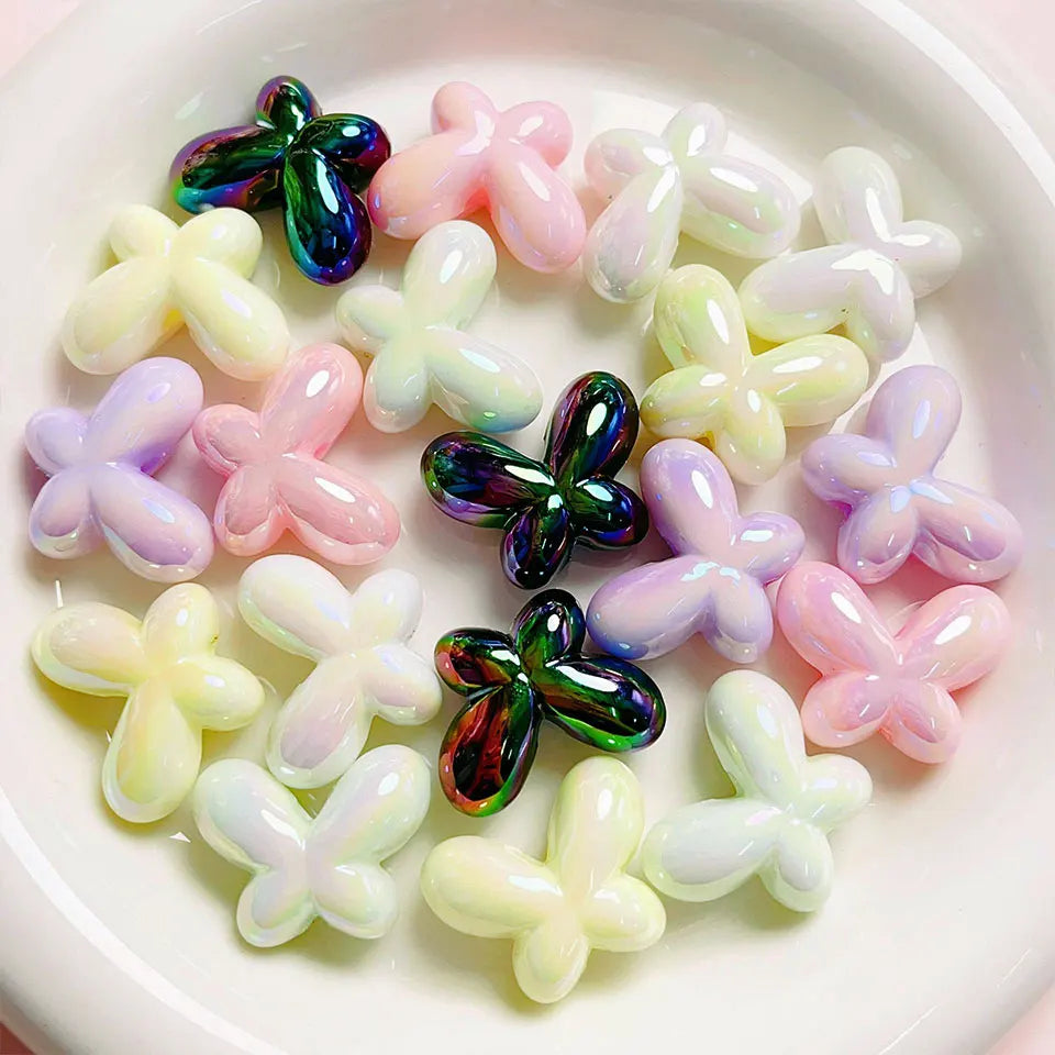 UV Colorful Butterfly Beads for DIY Jewelry, Phone Chain, Keychain