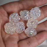 UV Crystal Rose Flower Ball Beads for DIY Jewelry Making