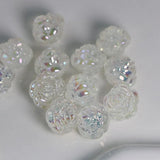 UV Crystal Rose Flower Ball Beads for DIY Jewelry Making