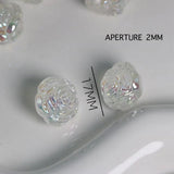 UV Crystal Rose Flower Ball Beads for DIY Jewelry Making