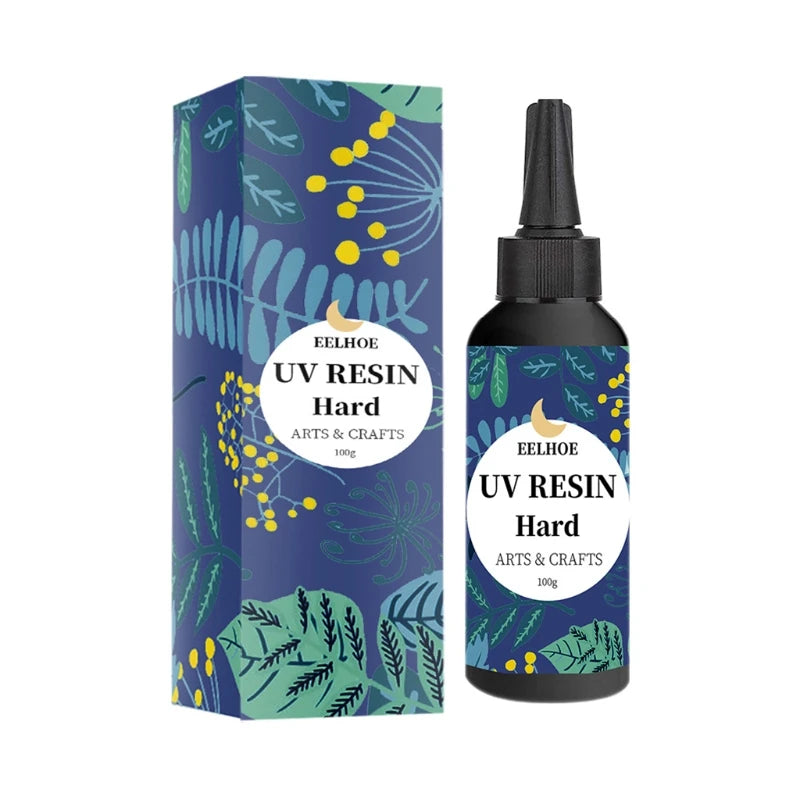 UV Resin 60/100/200g Crystal Clear Epoxy Resin Non-Toxic Hard Transparent Glue