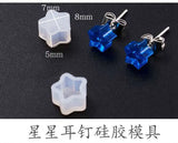 2pcs UV Resin Jewelry Liquid Silicone Mold for Stud Earrings Making