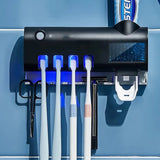 UV Toothbrush Holder Toothbrush Sterilizer Automatic Toothpaste Dispenser Set