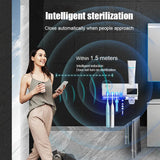 UV Toothbrush Holder Toothbrush Sterilizer Automatic Toothpaste Dispenser Set