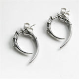 Animal Paw Ear Stud Earrings Stainless Steel Unisex Piercing Jewelry