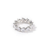 Baguettecz Heart Rings Pink Stones Jewelry