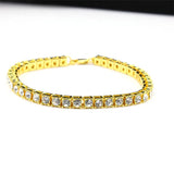 Crystal Bracelet 8inch Hip hop Iced Out Rhinestones Chain Bling Drop