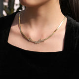 12mm Micro Pave Name Choker Necklace - Personalized Jewelry
