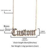 Personalized Stainless Steel Name Necklace with Rhinestone Letters