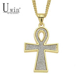 Iced Egyptian Key of Life Ankh Pendant Necklace Men's Jewelry