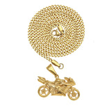 Stainless Steel Motorcycle Pendant Hip hop Jewelry Men's Necklace Chain