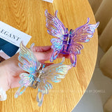 Colorful Butterfly Hair Claws Women Hair Clips Geometric Hairpins Barrettes