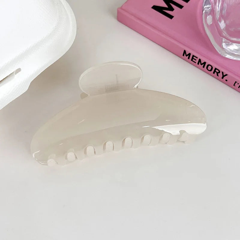 French Solid Temperament Semicircle Large Hair Claw Women Hair Clip