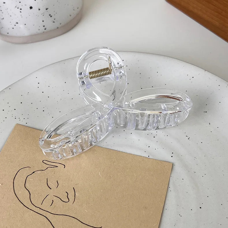 Sweet Acrylic Hair Claw Shark Clips Jelly Grab Clip Womens Girls Hairpins