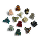 Mini Acetic Acid Claw Clips for Women Girls Hairpins Crab Barrettes