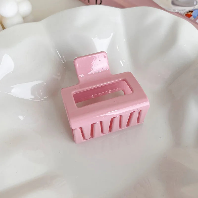 Sweet Pink Acrylic Hair Claw Barrette Crab Hair Clips