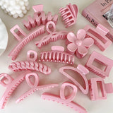 Sweet Pink Acrylic Hair Claw Barrette Crab Hair Clips