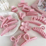 Sweet Pink Acrylic Hair Claw Barrette Crab Hair Clips