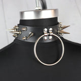 Gothic Leather Harness Choker Collar For Women Punk Choker