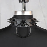 Gothic Leather Harness Choker Collar For Women Punk Choker