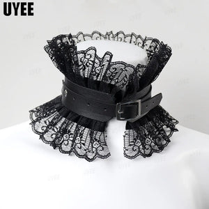Punk Rivet Tassels Leather Collar Choker Necklace