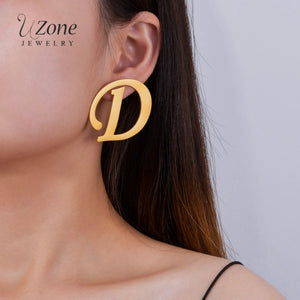 Personalized Name Stud Earrings Stainless Steel for Women Girls