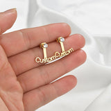 Stainless Steel Name Stud Earrings for Women Girls