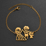 UZone Draw Art Logo Bracelet Stainless Steel Personalized Birthday Gift