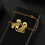 UZone Draw Art Logo Bracelet Stainless Steel Personalized Birthday Gift