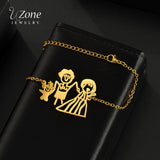 UZone Draw Art Logo Bracelet Stainless Steel Personalized Birthday Gift