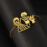UZone Draw Art Logo Bracelet Stainless Steel Personalized Birthday Gift