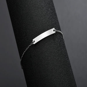 UZone Engraved Name Text Stainless Steel Bracelets