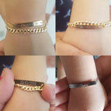 UZone Engraved Name Text Stainless Steel Bracelets