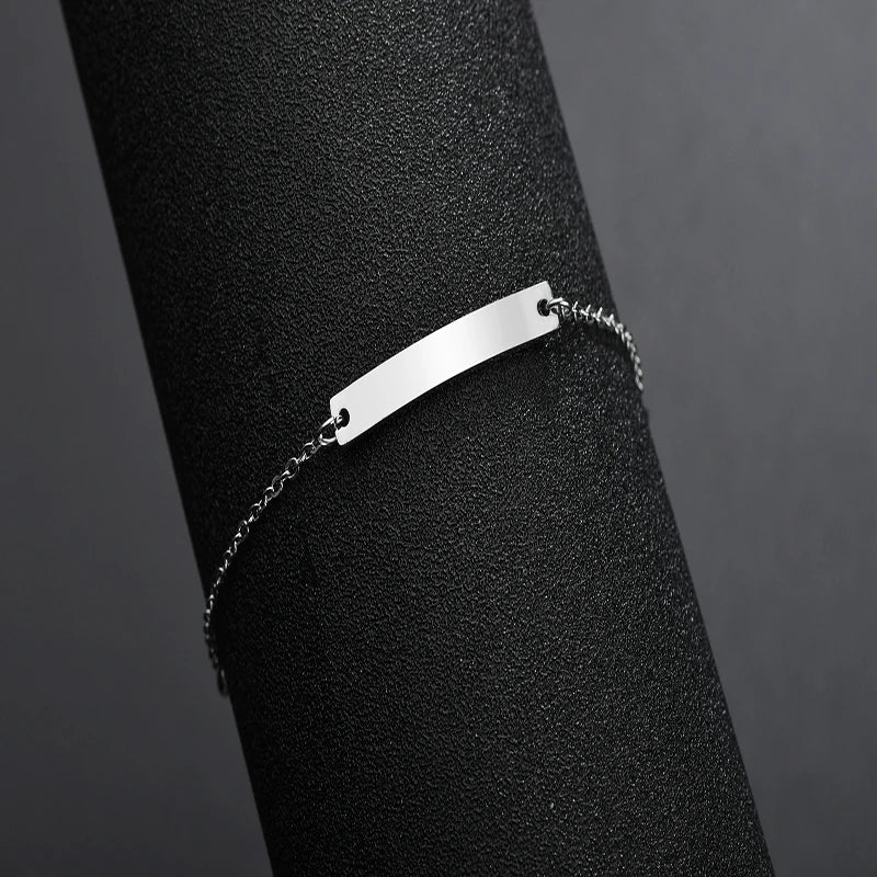 UZone Engraved Name Text Stainless Steel Bracelets