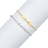 UZone Engraved Name Text Stainless Steel Bracelets