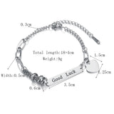 UZone Engraving Name Stainless Steel Bracelet Love Lock Pendant Bracelets