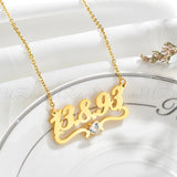 UZone Rhinestone Nameplate Necklace CZ Personalized Name Necklaces