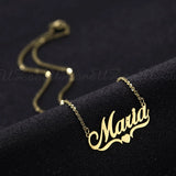 UZone Rhinestone Nameplate Necklace CZ Personalized Name Necklaces
