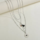 UZone Stainless Steel Pendant Tassel Necklace with Natural Stone Chain