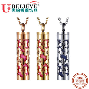 Ubelieve Aroma Necklace Stainless Steel Essential Oil Diffuser Pendant