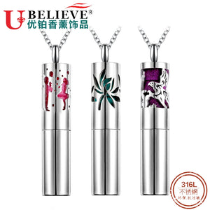 Ubelieve Aroma Necklace Magnetic 316L Stainless Steel Perfume Locket Pendant