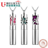 Ubelieve Aroma Necklace Magnetic 316L Stainless Steel Perfume Locket Pendant